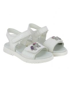 Sandalo Unicorno in Glitter Bianco