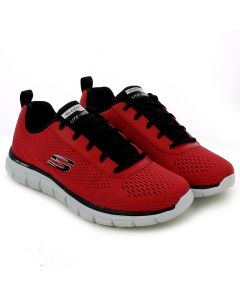 Scarpa sportiva rossa e nera con memory foam