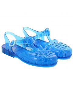 Sandalo pvc in Blu Trasparente
