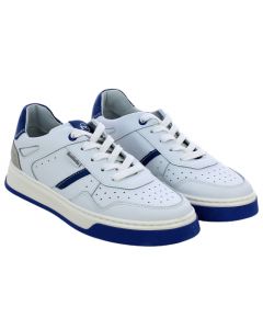 Sneaker bianca con inserti blu