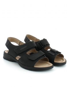 Black sandal with tears and memory foam